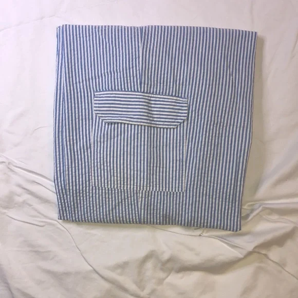 Silhouettes, Blue Stripe, Seersucker, Drawstring, Women’s 3X, Cargo Pockets - Picture 4 of 6